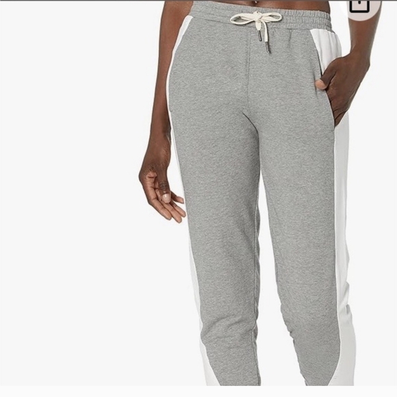 ⤵️💚💜NWT Satva Organic Cotton Gray & White Women's Jogger Pants *XS - Picture 1 of 7